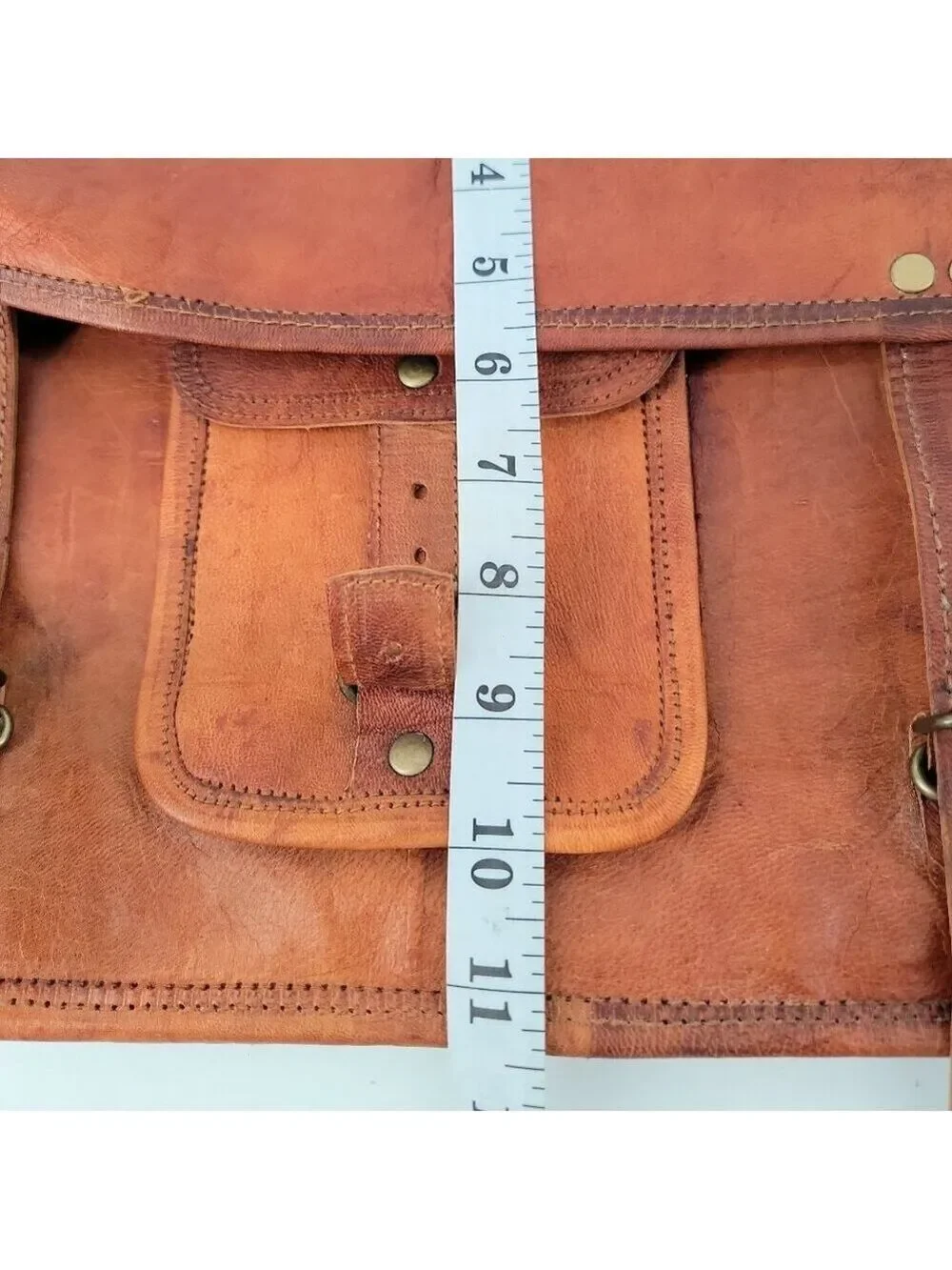 Unbranded Leather Messenger Bag | Rugged Heritage Satchel | Buckle Strap